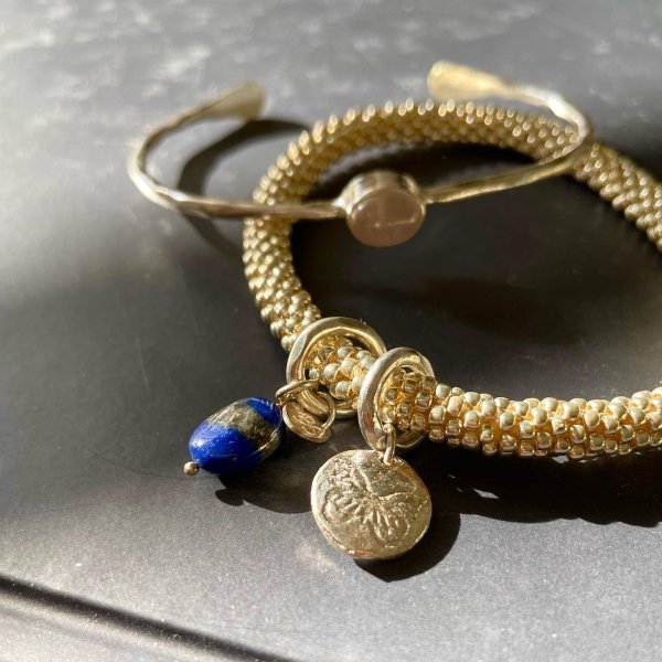 Perlen Armband silber Schmetterling
