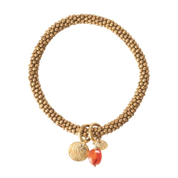 Perlenarmband Schmetterling Karneol