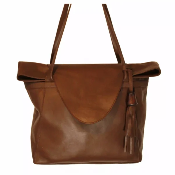 Großer Ziegenleder Shopper braun