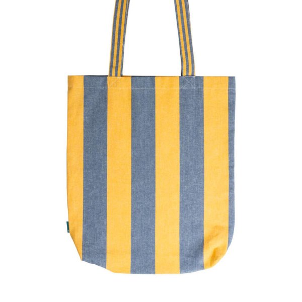 Canvas Beutel blau gelb