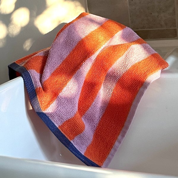 Frottee Geschirrtuch pink orange