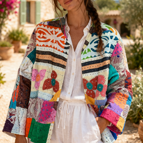 Patchworkjacke Stadt-land-Kult