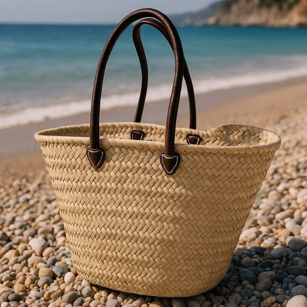 Große Raffia Strandtasche