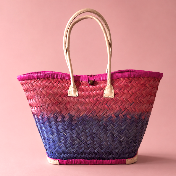 Robuster Marktkorb in pink lila
