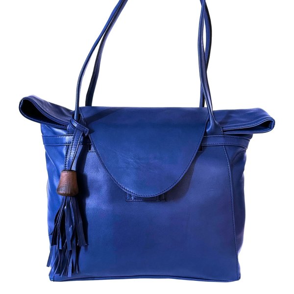 Blauer Ledershopper Abury