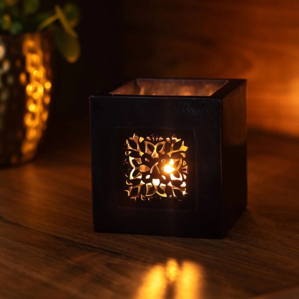 schwarzes Windlicht orientalisch