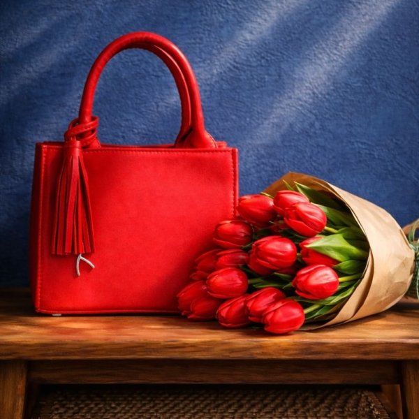 Ledertasche rot
