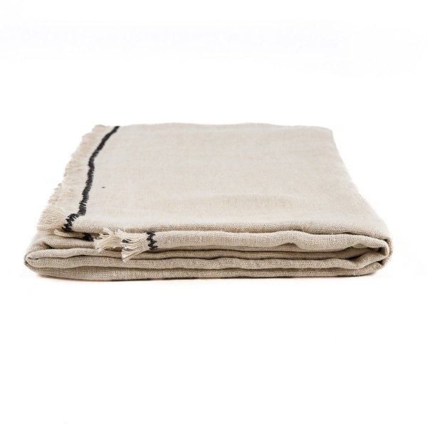 LEINEN TISCHDECKE NATUR 150x250