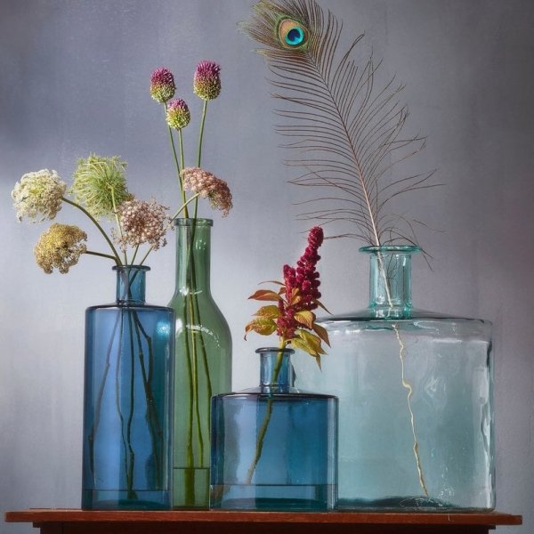 Flaschenvase blau