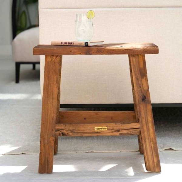 Hockhocker natur teak