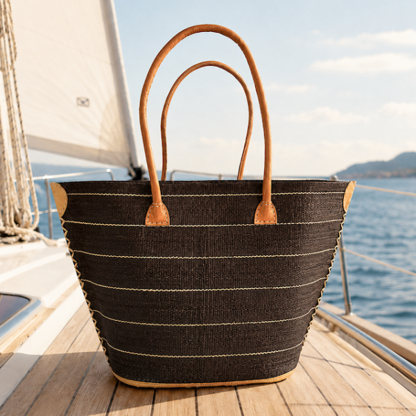 Elegante Strandtasche schwarz