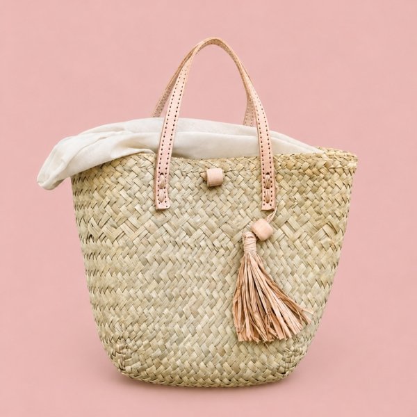 Kleine Raffia Handtasche